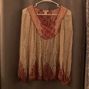 Lucky brand sheer long sleeve